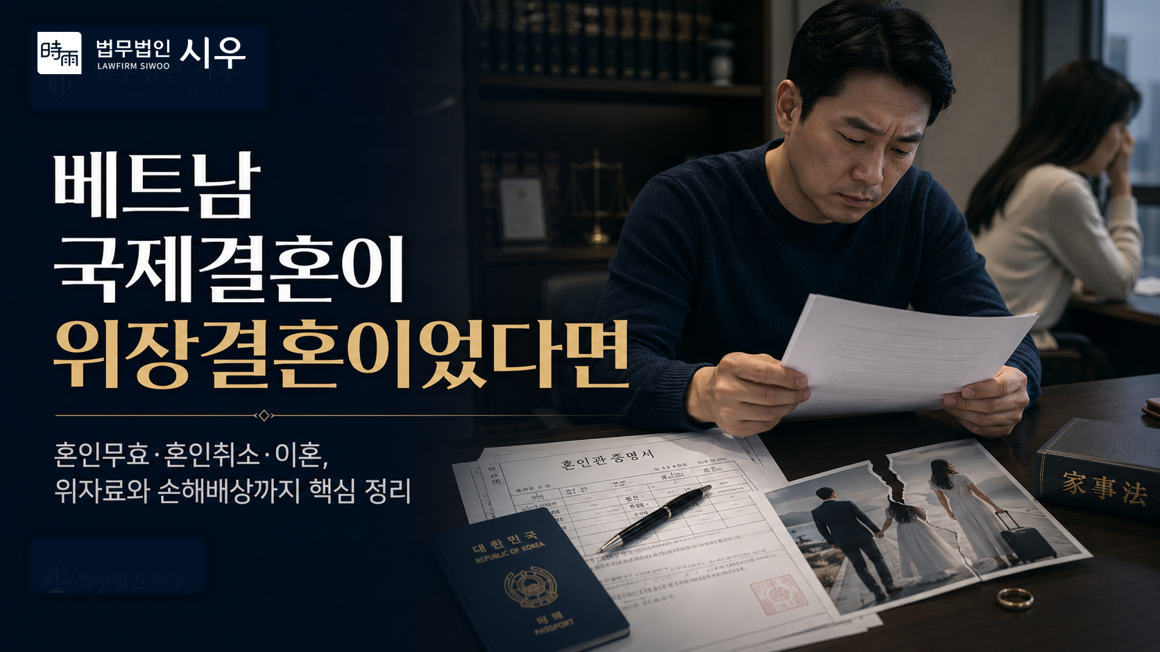 베트남 국제결혼이 위장결혼이었다면 — 혼인무효와 위자료, 어디까지 청구되나요?