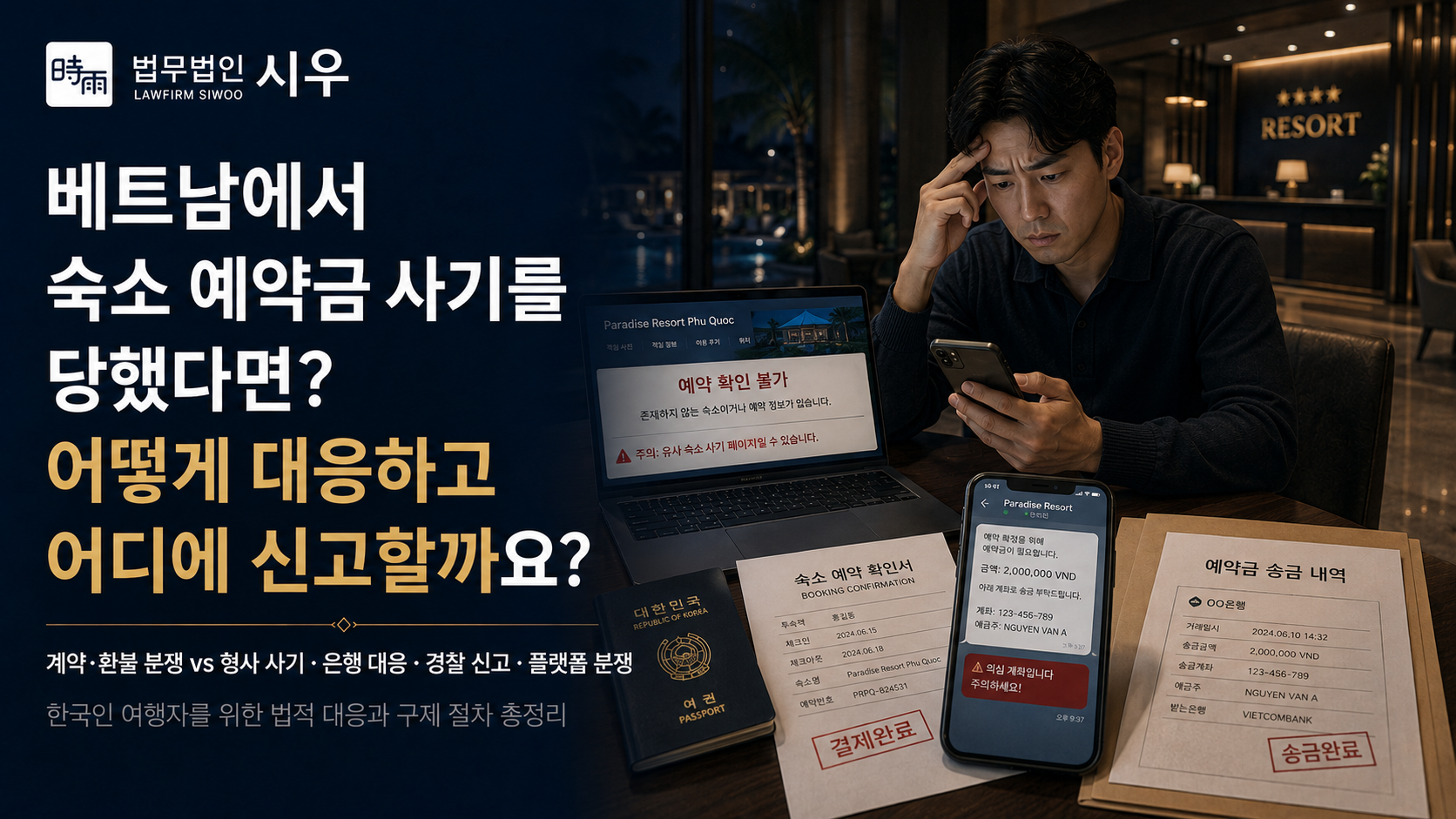 베트남에서 숙소 예약금 사기를 당했다면? 한국인 여행자를 위한 법적 대응과 구제 절차 총정리