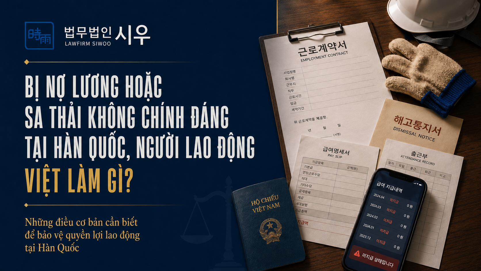 Bị nợ lương hoặc sa thải không chính đáng tại Hàn Quốc, người lao động Việt Nam phải làm gì?