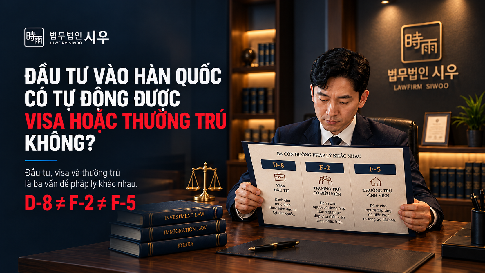 Đầu tư vào Hàn Quốc có tự động được visa hoặc thường trú không?